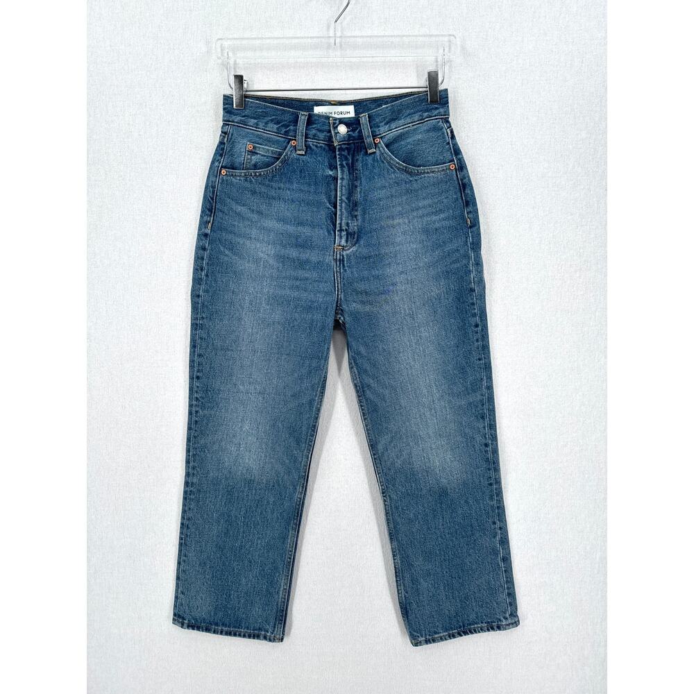 ARITZIA DENIM FORUM The Pin Up Super High Rise Straight Jeans Womens 27 Blue 24L